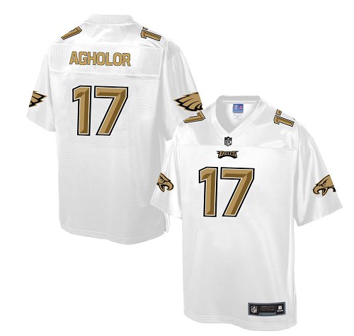 Men's Game Nelson Agholor Nike Jersey White - #17 Pro Line Fashion NFL Philadelphia Eagles